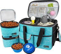 PetAmi Dog Travel Bag Organizer, Pet Supplies Diaper Tote - Medium - 14.5"L x 8.0"W x 12.0"H / Sea Blue