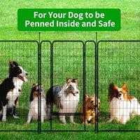 Dog Playpen Outdoor 16 Panels Heavy Duty Dog Pen 26" W×50" H Anti-Rust Exercise Fence with Doors for Large/Medium Pet Play for RV Camping Yard