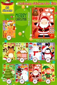 LINAYE make your own Halloween stickers, 60 sheets with ghost, witch and vampire parts - view 12