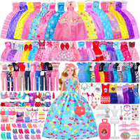 135 Pcs Doll Clothes and Accessories with Doll - MT002A