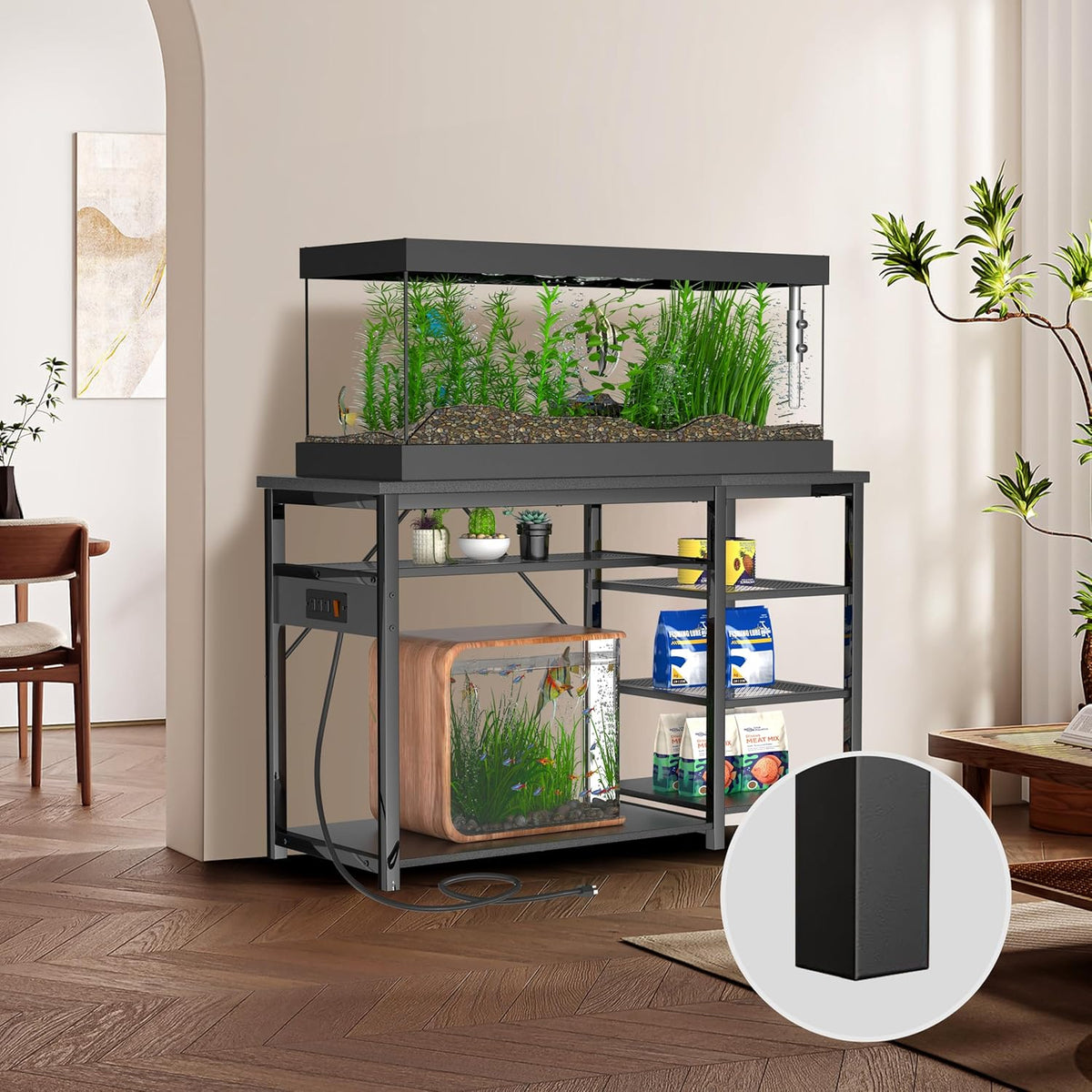 Keelian 55-75 Gallon Fish Tank Stand With Power Outlets for Aquarium - 20-29 Gallon - image 2