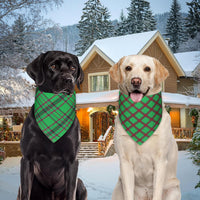 Spring Summer Dog Bandanas Large 3PCS, 6 Pattern Floral Scarf – Essentials for Dogs - 26-G R Plaid / Small - image 3