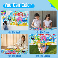 SpriteGru jumbo Halloween coloring poster with ghosts, pumpkins and witches - view 21