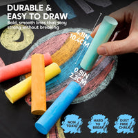 JOYIN 160 PCS Sidewalk Chalks Set-16 Colors Non-Toxic Washable Jumbo - 16 - image 4