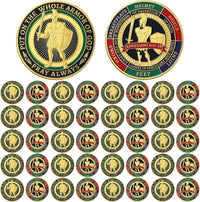 Nosiny 40 Christian challenge coins in gold zinc alloy with double sided print - view 7