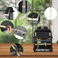Bird Carrier Bag with Indestructible Stainless Steel Mesh - Black - image 2