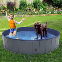 Niubya Foldable Dog Pool, Collapsible Plastic Dog Swimming Pool - 2XL - 64'' x 12'' - image 4