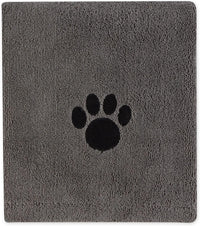 Bone Dry Pet Grooming Towel Collection Absorbent Microfiber X-Large - Embroidered Gray / 41x23.5" - image 4