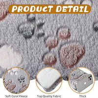 4 Pack Soft Pet Bed Mat Small Dog Crate Fleece – Essentials for Dogs - 13 x 10 Inches / Light Gray - image 3