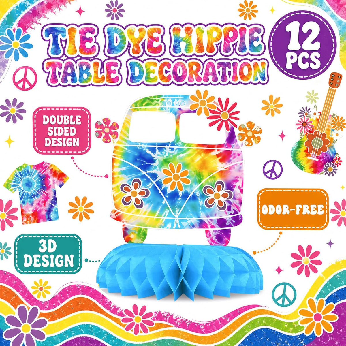 HaPiBiDesign transportation party decorations, 10 honeycomb table centerpieces - view 29