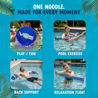 VOS Mega Foam Pool Noodle, Super Soft Swim Float - Kovo Blue / 1 Pack - image 2