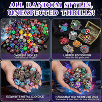 QMAY Mystery Dice Set – 7 Pcs Acrylic Polyhedral Dice + 1 Pcs Velvet Bag – Fun for Kids & Family - 24 Grids Mystery Dice Gift Box - image 3