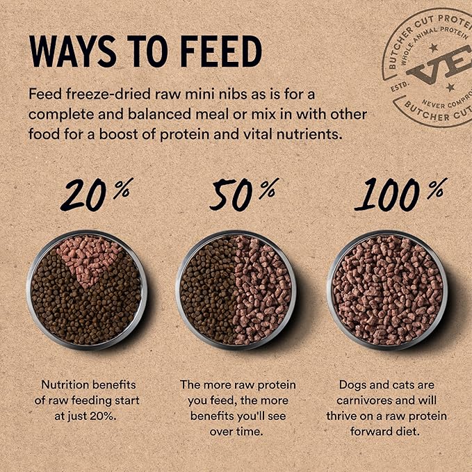 Vital Essentials Freeze-Dried Raw Chicken Meal or Mixer Cat Food Crunchy Nibs, 8 oz