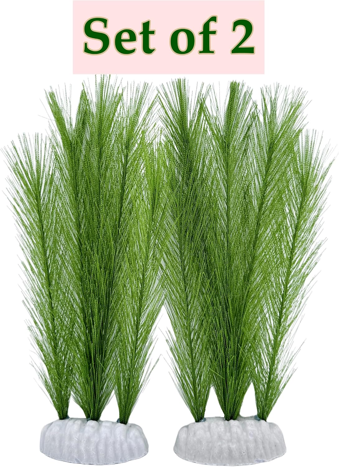M2cbridge Plastic Fish Tank Plants Soft Silk Water Grass Reptile - 2pcs,8" - image 2