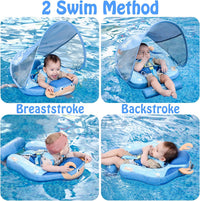 Mambobaby non-inflatable baby float with removable sun canopy and buoyant tail - view 10