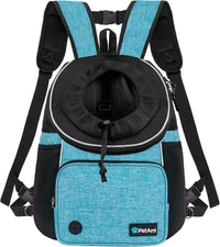 PetAmi Dog Front Carrier Backpack - Large (15.5x9x18) / Teal Blue