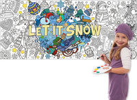 Dvbonike Jumbo Mandala Coloring Poster Giant Flower DIY Drawing Paper - Winter