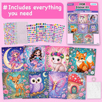 EZCRA Gem Sticker Kit for Kids, 990+ Stickers - Fairy - image 3
