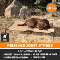 K&H Outdoor Elevated Dog Bed for Small & Medium Pets, Tan - Tan Mesh / X-Large 50"L x 32"W - image 3