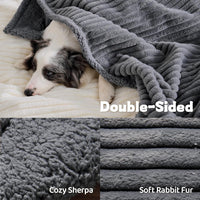 Pet Blankets for Cats, Waterproof Cat Blanket Washable - Charcoal / 25"x30" (Pack of 4) - image 3