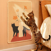FUKUMARU Cat Scratcher Mat - Flower-1 Pack-23.6 x 15.7 Inch