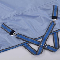 Horse Fly Sheet, Standard Neck Comfy Mesh Fly Sheet for Horses, Equine Summer Sheets UV-Protective Lightblue 81