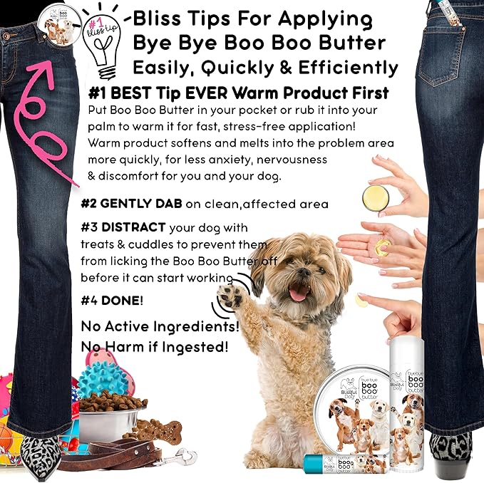 The Blissful Dog Three Cute Puppies Boo Boo Butter, 16oz