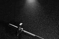 Playsafer Genaflex Rubber Gym Floor Mat, Heavy Duty Commercial Protective Gym Flooring Roll - 8mm Thick (10% Red, 4' X 4')