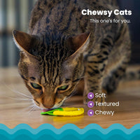 Catstages Strawbabies Dental Cat Chew Toy with Catnip & Feathers - Lemon - image 3