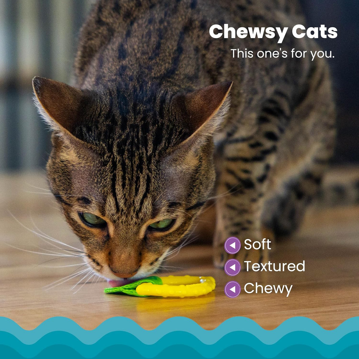 Catstages Strawbabies Dental Cat Chew Toy with Catnip & Feathers - Lemon - image 3