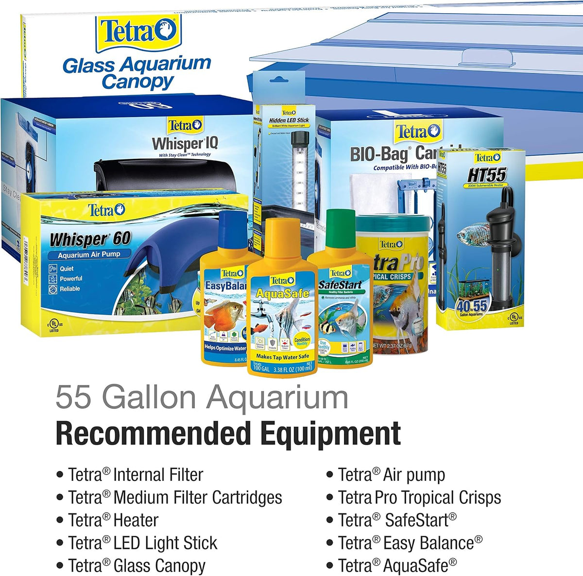 Tetra 5.5 Gallon Glass Aquarium, Rectangular Fish Tank – Essentials for Fish - 55 gallons - image 4