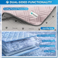 PetAmi Waterproof Dog Cooling Mat Pet Pad for Crate Couch Bed - Pink / Large (40x60) - image 4