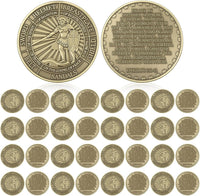 Nosiny 40 Christian challenge coins in gold zinc alloy with double sided print