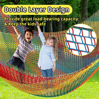 Climbing Cargo Net 6.5' x 9.8' for Outdoor Treehouse – Fun for Kids & Family - 14.7‘ x 9.8‘ / Multicolour - image 3