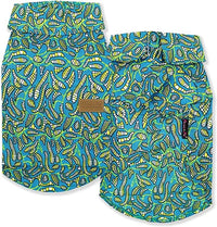 Parisian Pet Stylish Dog Shirt - Tribal Camp Beach Outfit - 100% Cotton Dog Summer Clothes - Breathable and Cool Pet Clothing - Machine Washable - Small Dogs