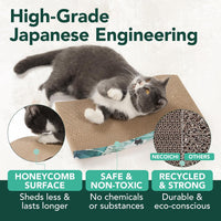 Reversible Wave Cat Scratcher for Indoor Cats - Go Green / 1pcs - image 4