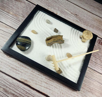 Zen Sand Garden for Desk with Rake, Rocks and Figures – Fun for Kids & Family - image 2
