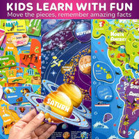 US Map Puzzles for Kids Ages 4-6 - Realistic Magnetic Maps - image 4