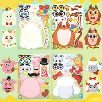 JOYIN 36 Sheets 9"x6" Make a face Stickers for Kids - Farm - image 3