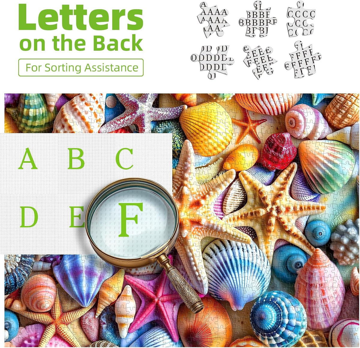 Vintage Paint Hummingbird Flower 500 Piece Puzzles for Adults - Colorful-1000 Piece-beaches Seashell / 27.5" X 19.7" - image 3