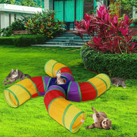 Bemodst Cat Tunnel for Indoor Cats - Rainbow-4 Way - image 2