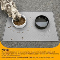 Pet Placemat for Dog and Cat - 18"L x 12"W / Grey - image 4