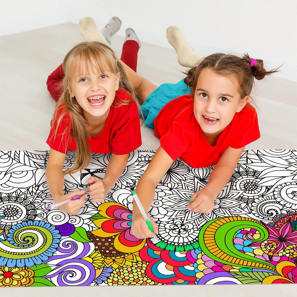 Dvbonike Jumbo Mandala Coloring Poster Giant Flower DIY Drawing Paper - Flower No.1 - image 4