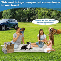 VClife Dog Bed Mat for Car, Anti Slip Pet Bed Travel Pad Comfortable Furry Dog Car Seat Cover for Backseat Extender, Washable Pet Cushion Bed Mat for Indoors & Outdoors (Beige, 51"×23.6")