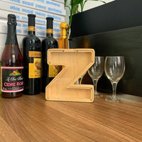 WeiDu77 wooden alphabet letter piggy bank with clear plexiglass front - view 11