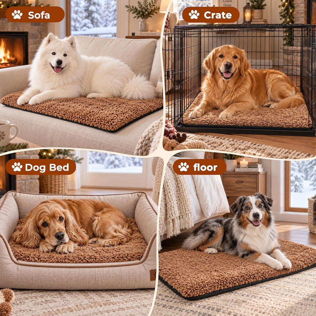 PatiencET Self Warming Cat Bed for Indoor Cats 18'' x 24'' - Khaki / 24*36 - image 3
