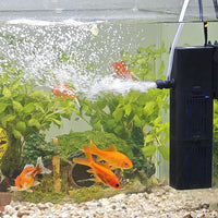 Aquarium Filter Water Flow Adjustable for 20-75 Gallon Fish Turtle Tank 264GPH 4in1 Biochemical Filtration Powerful Submersible Internal Pumps & Filters Keep Freshwater Saltwater Crystal Clear Small
