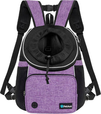 PetAmi Dog Front Carrier Backpack - Large (15.5x9x18) / Purple