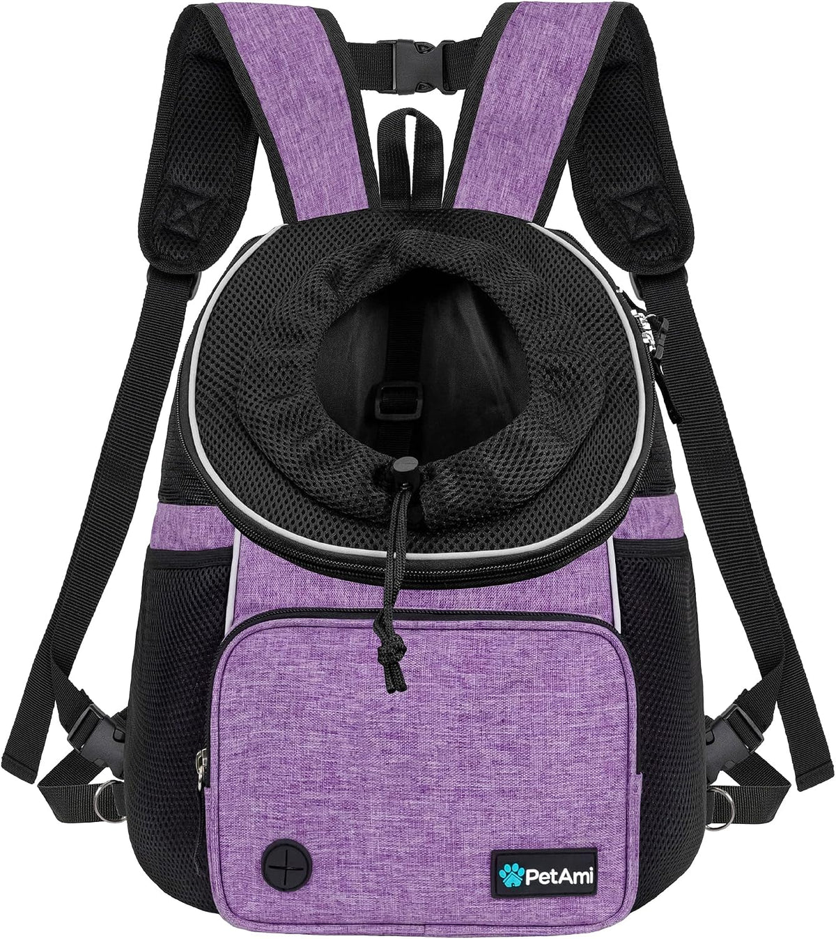 PetAmi Dog Front Carrier Backpack - Large (15.5x9x18) / Purple