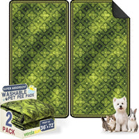 Washable Pee Pads for Dogs, Reusable Puppy Potty Training Pads - Green/Multi / 36" ×72"(pack of 2)